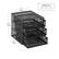 Alt View 12. Mind Reader - Desktop Accessory Storage, Desk Supplies, Organizer, Office, Metal Mesh, 6.25"L x 6.5"W x 6.5"H - Black.