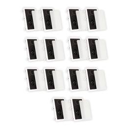 Theater Solutions by Goldwood - TS65W Flush Mount In Wall Speakers with 6.5" Woofers Home Theater 7 Pair Pack - Paintable White