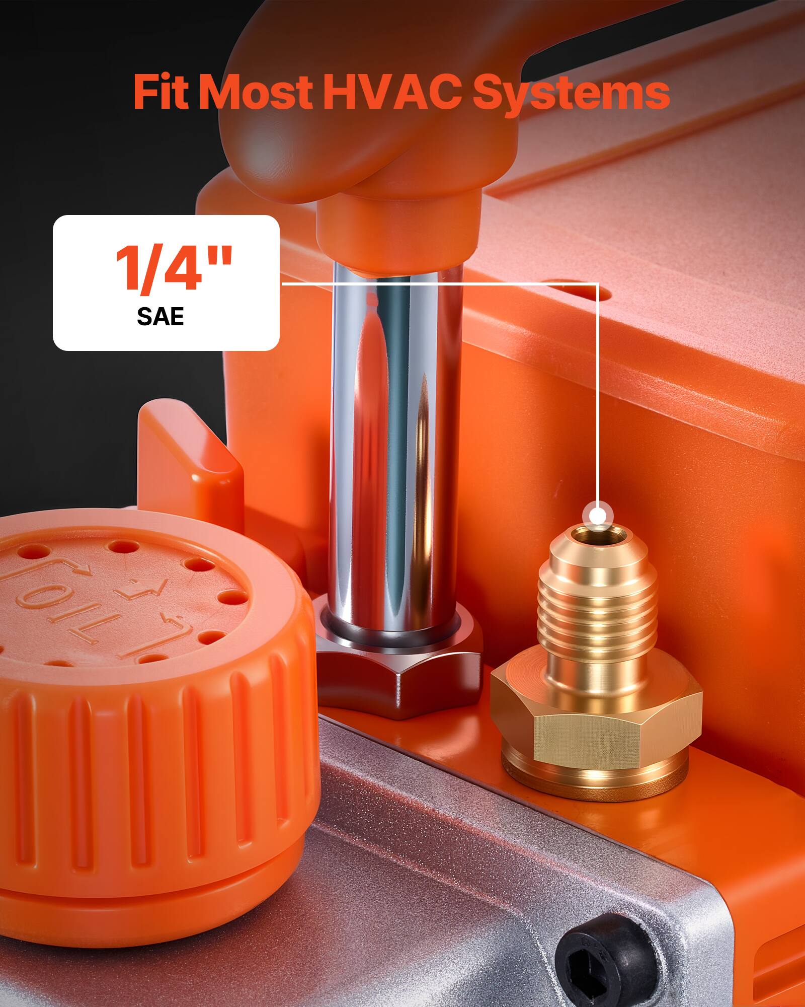 Fit Most HVAC Systems  
1/4" SAE