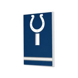 Keyscaper - Indianapolis Colts Stripe Single Toggle Light Switch Plate - Multicolor