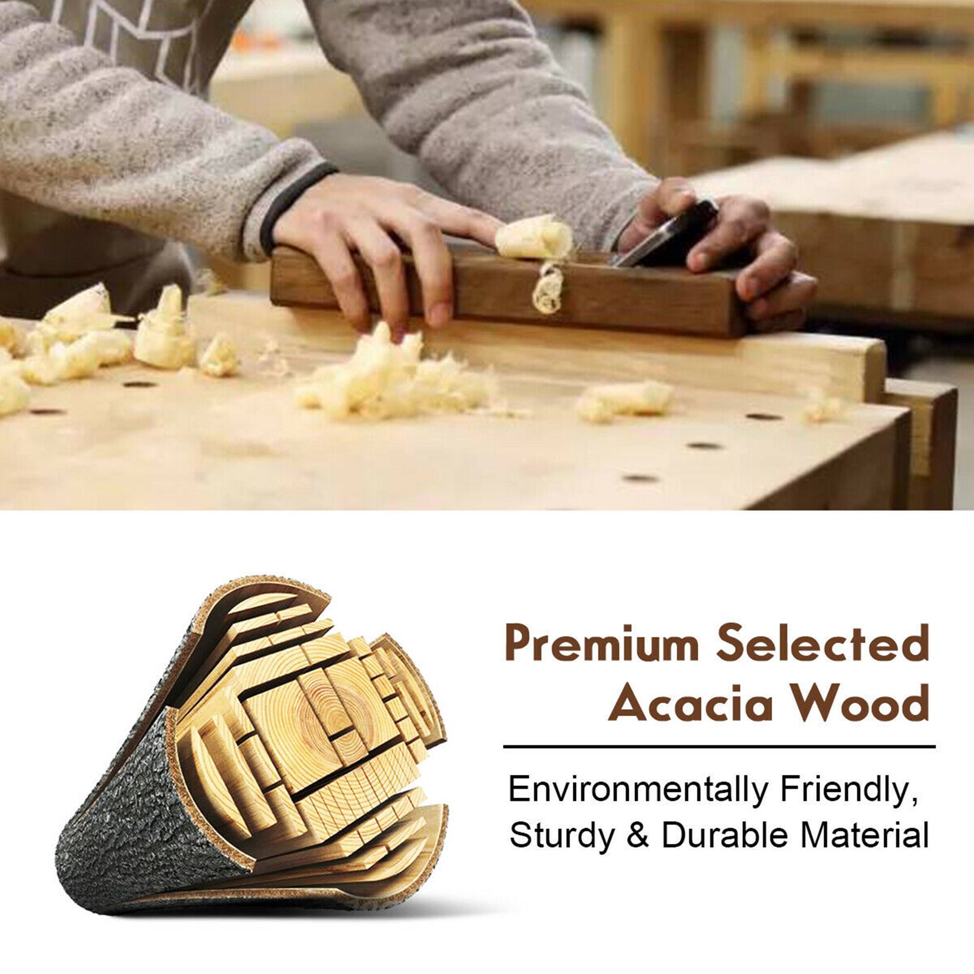 Premium Selected Acacia Wood
Environmentally Friendly, Sturdy & Durable Material