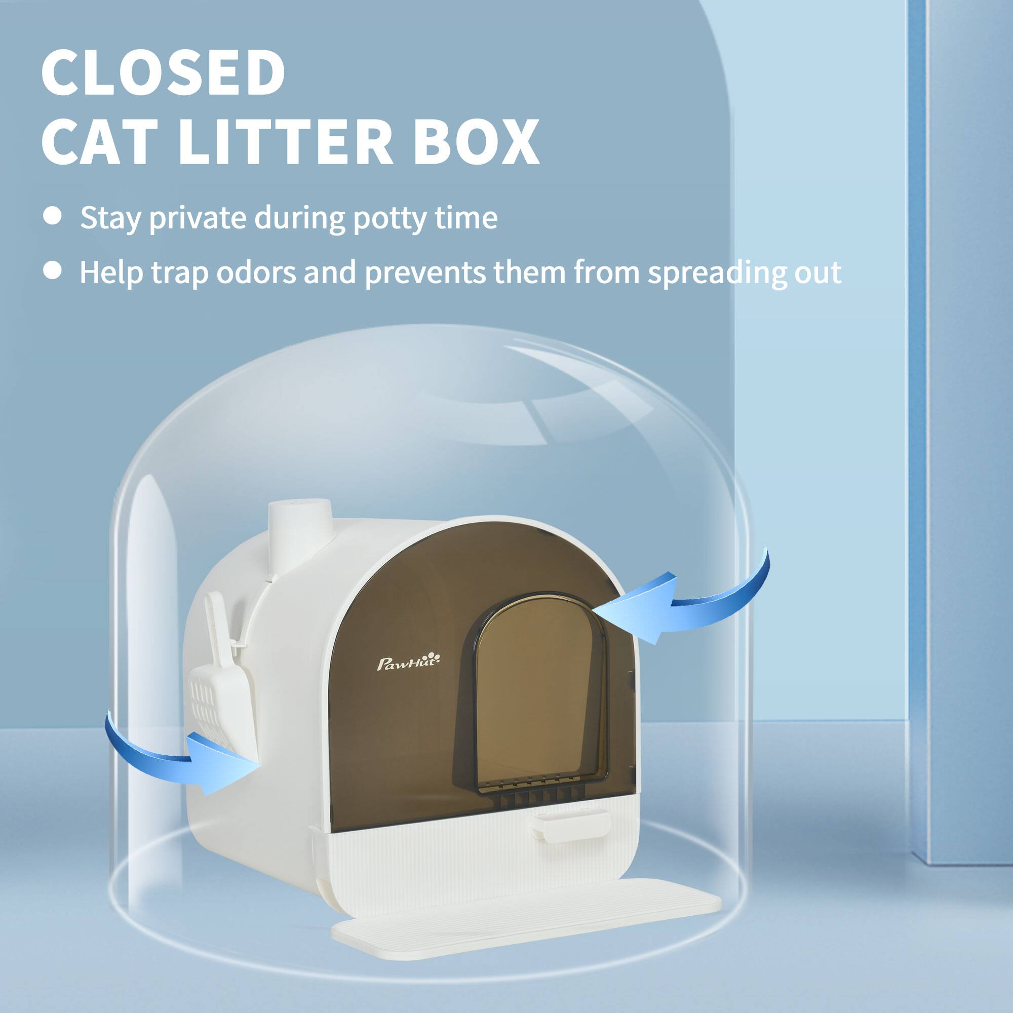 CLOSED CAT LITTER BOX

- Stay private during potty time
- Help trap odors and prevents them from spreading out