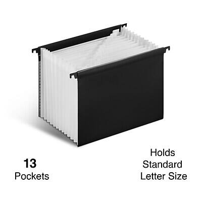 Alt View 1. Staples - Staples Moisture Resistant Hanging File Folder, 15.35" Expansion, Letter Size, Black (TR51813) - Black.