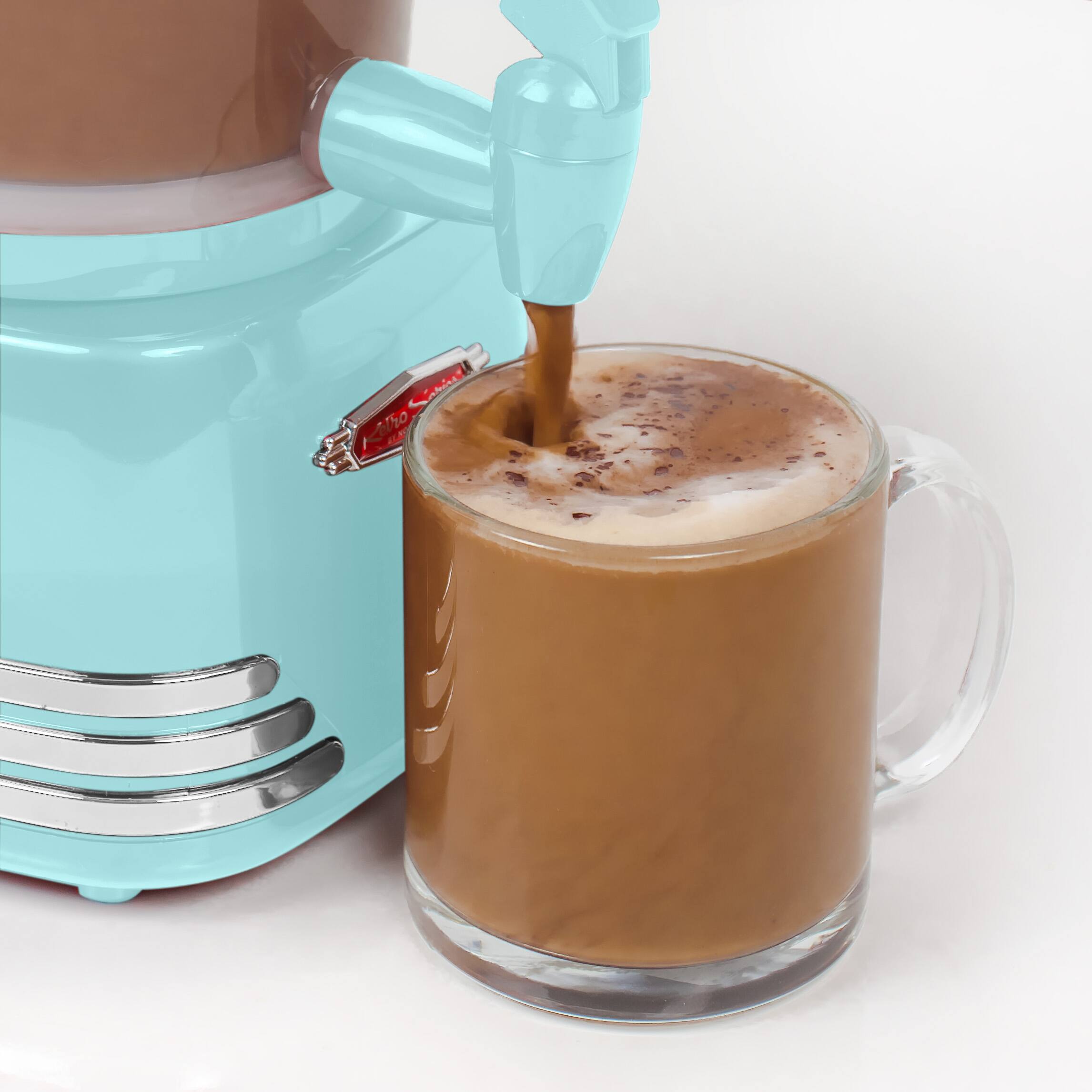 Left. Nostalgia - Retro Hot Chocolate Maker - Aqua.