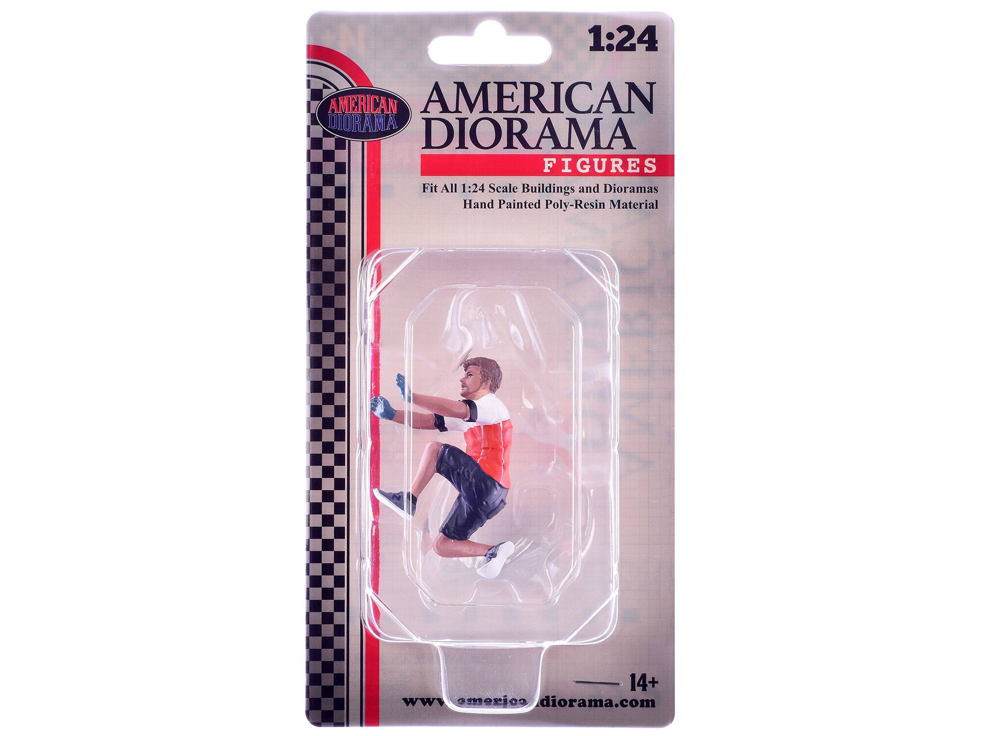 1:24 AMERICAN DIORAMA FIGURES  
Fit All 1:24 Scale Buildings and Dioramas  
Hand Painted Poly-Resin Material  
14+  
www.omeriodiorama.com