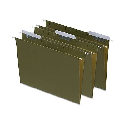 Staples - Staples® 95% Recycled Hanging File Folders, 1/3-Cut Tab, Letter Size, 25/Box (ST116806/116806) - Standard Green price history on PriceWatchPro