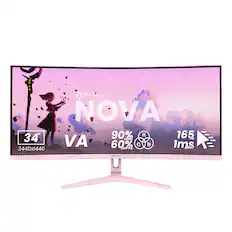 6 Arozzi NOVA 34" 90% R 165 Hz SRGB VA 60% G 1ms 3440x1440 DCI-P3 MPRT