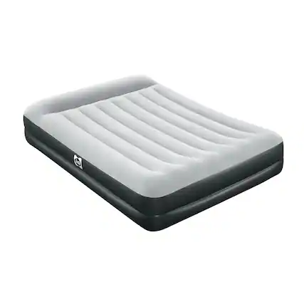 Front. Sealy - Sealy Tritech Queen Sized 16" Air Mattress Bed 2 Person w/Built-In AC Pump & Bag - Gray.