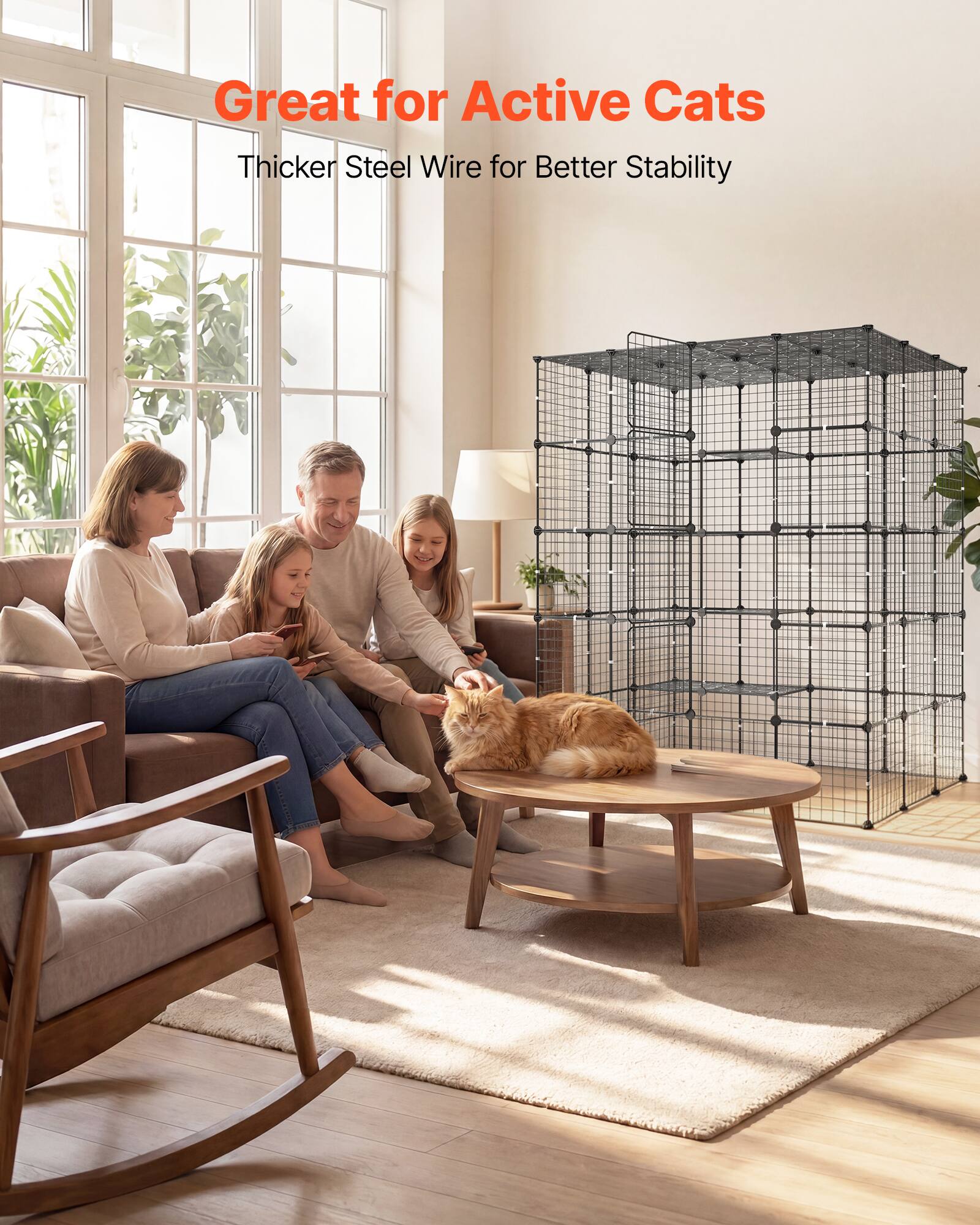 Great for Active Cats  
Thicker Steel Wire for Better Stability