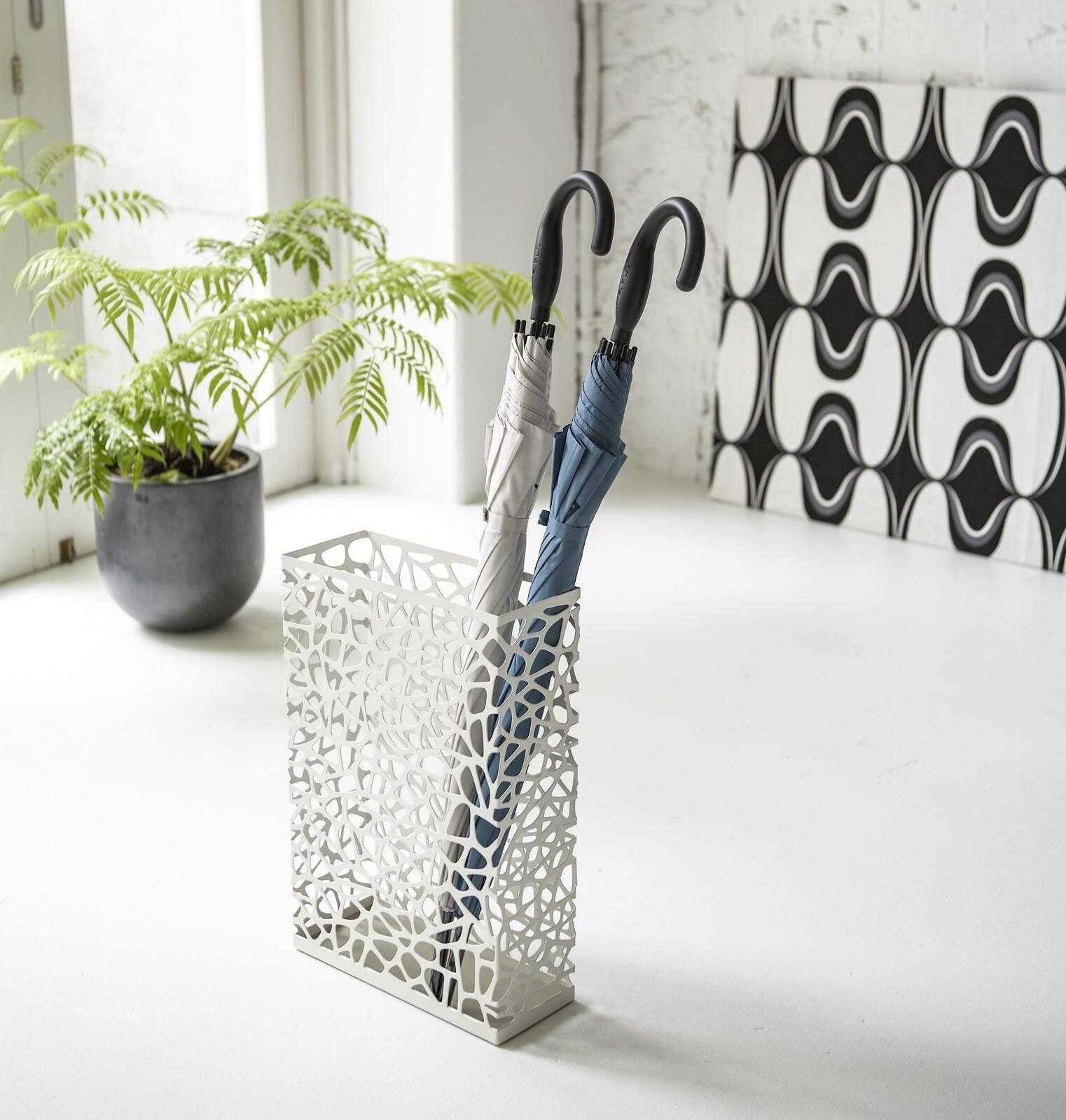 Alt View 1. Yamazaki Home - Umbrella Stand - Rectangle - Steel - Black.