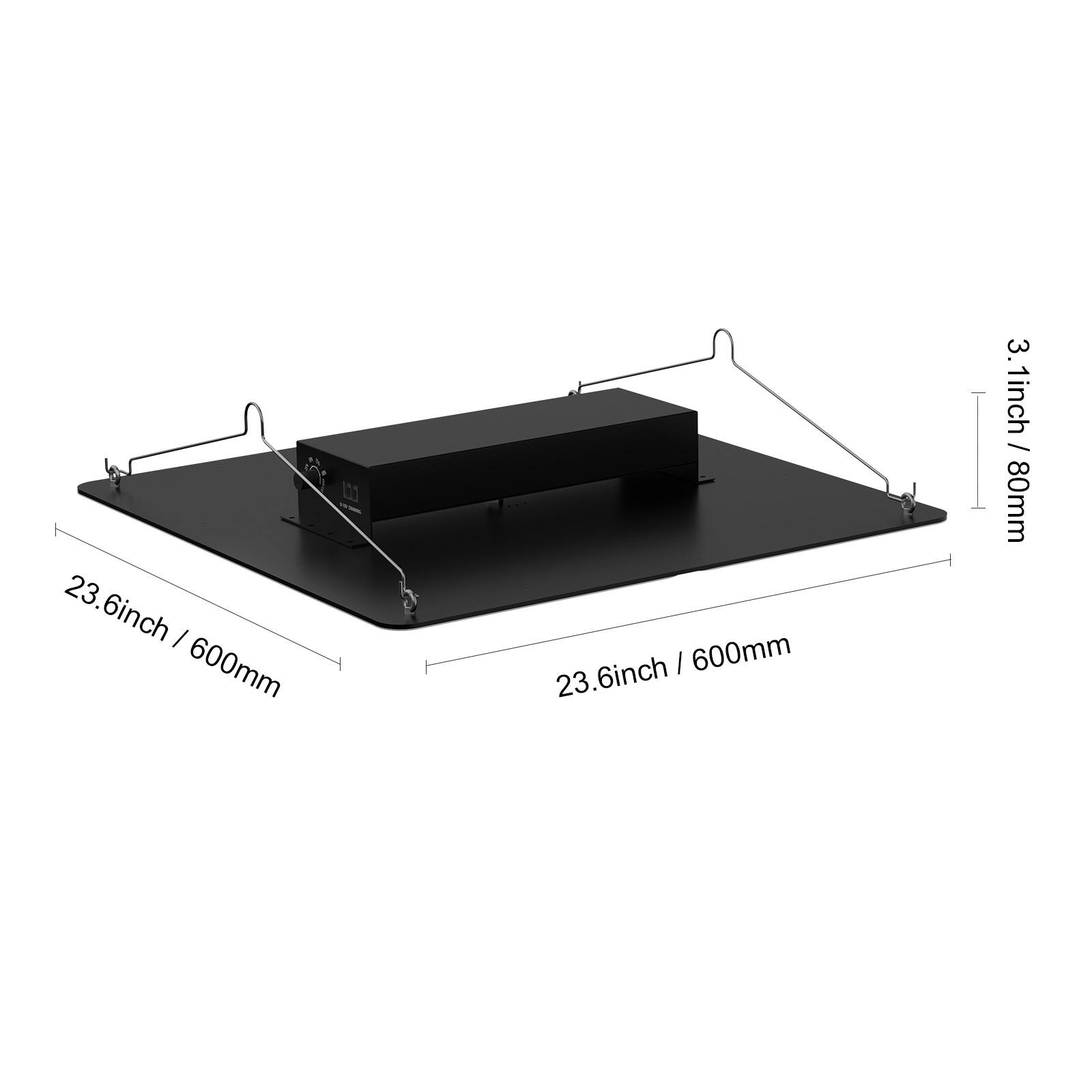 23.6inch - 600mm  
23.6inch/600mm  
3. 8.1inch / 80mm