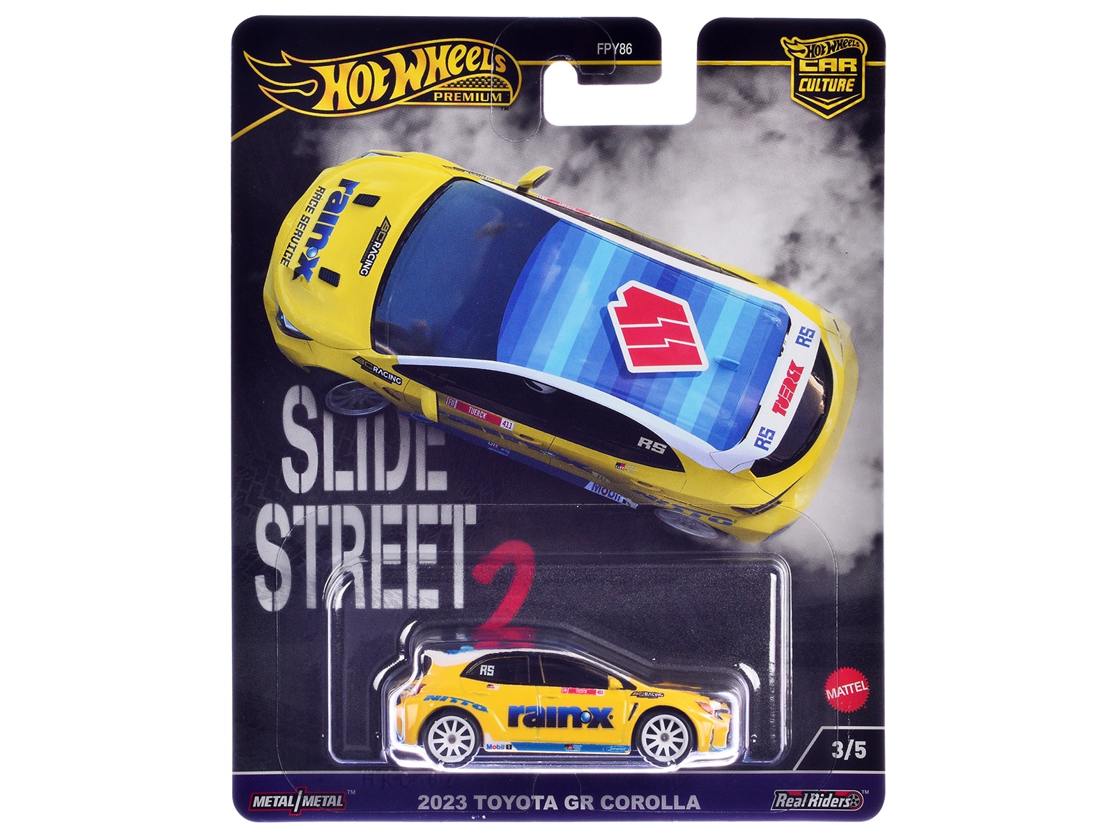 "2023 Toyota GR Corolla ""Rain X"" Yellow ""Slide Street 2"" Series Diecast Model Car by Hot Wheels" price history on PriceWatchPro