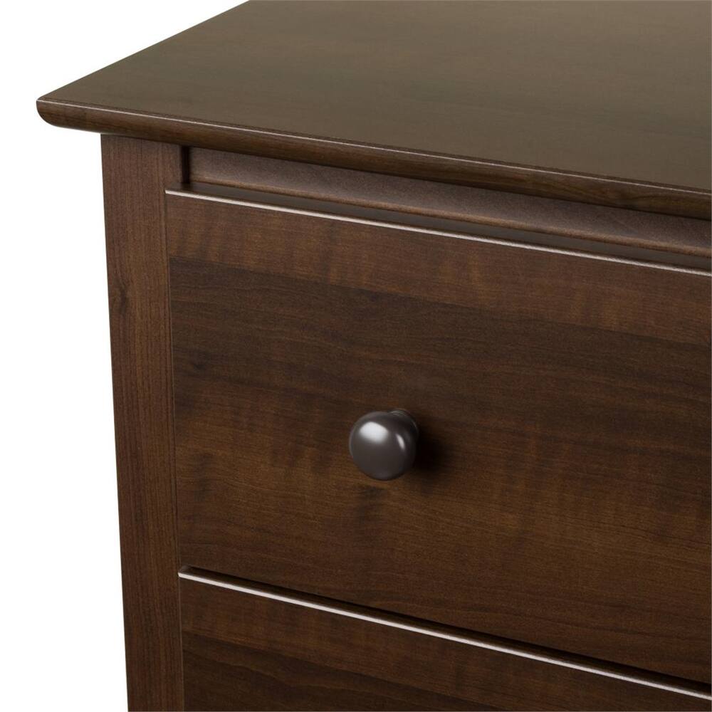 Left. Prepac - Espresso Fremont Tall 2 Drawer Nightstand with Open Shelf - Espresso.