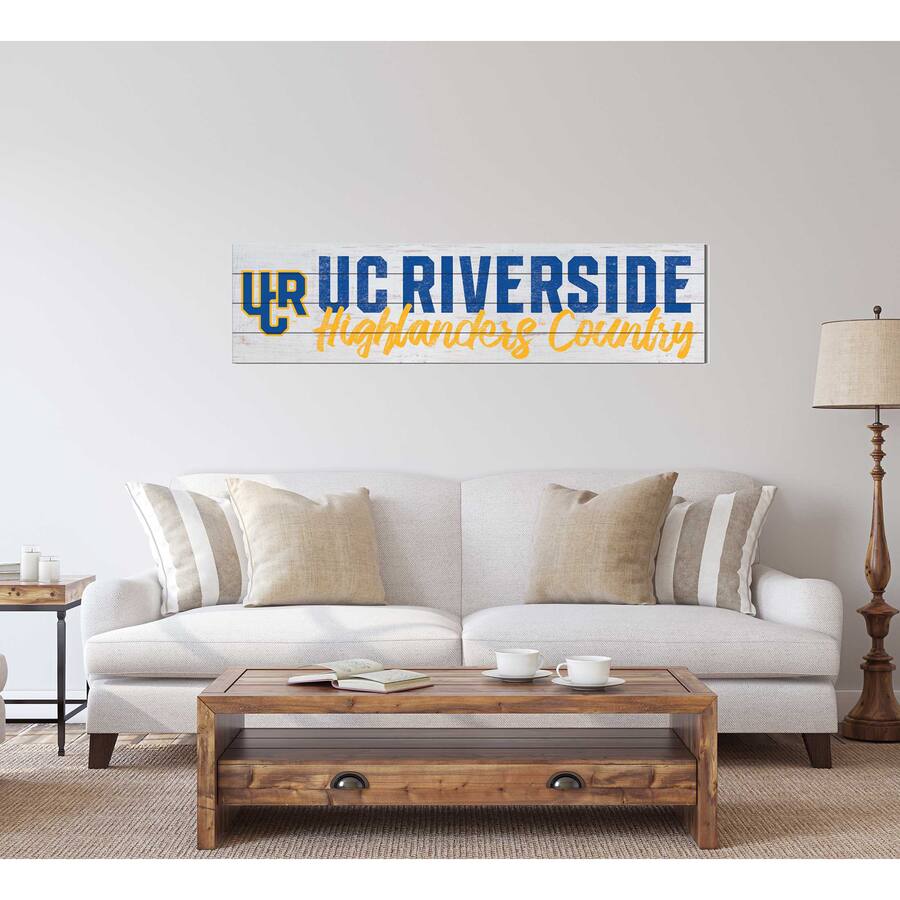Uc Riverside Sticker Jardine UC Riverside Highlanders 40'' x 10'' Logo Sign White 4953535 ...