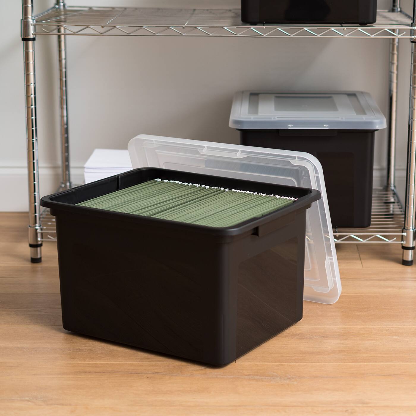 Alt View 5. IRIS USA - IRIS USA Letter Legal Size Plastic File Box, Home Organizing Storage Container.