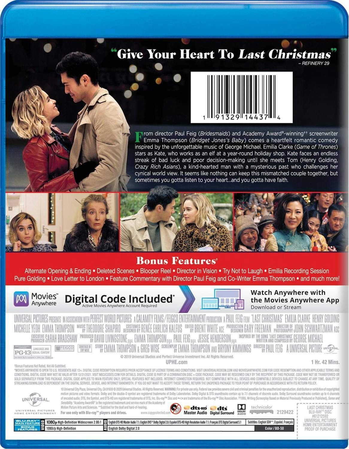 Back. Last Christmas (Blu-ray New Box Art) [Blu-ray].