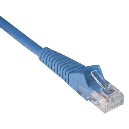 Front. Tripp Lite - CAT-6 Gigabit Snagless Molded Solid UTP Ethernet Cable 50 Ft. - Blue.