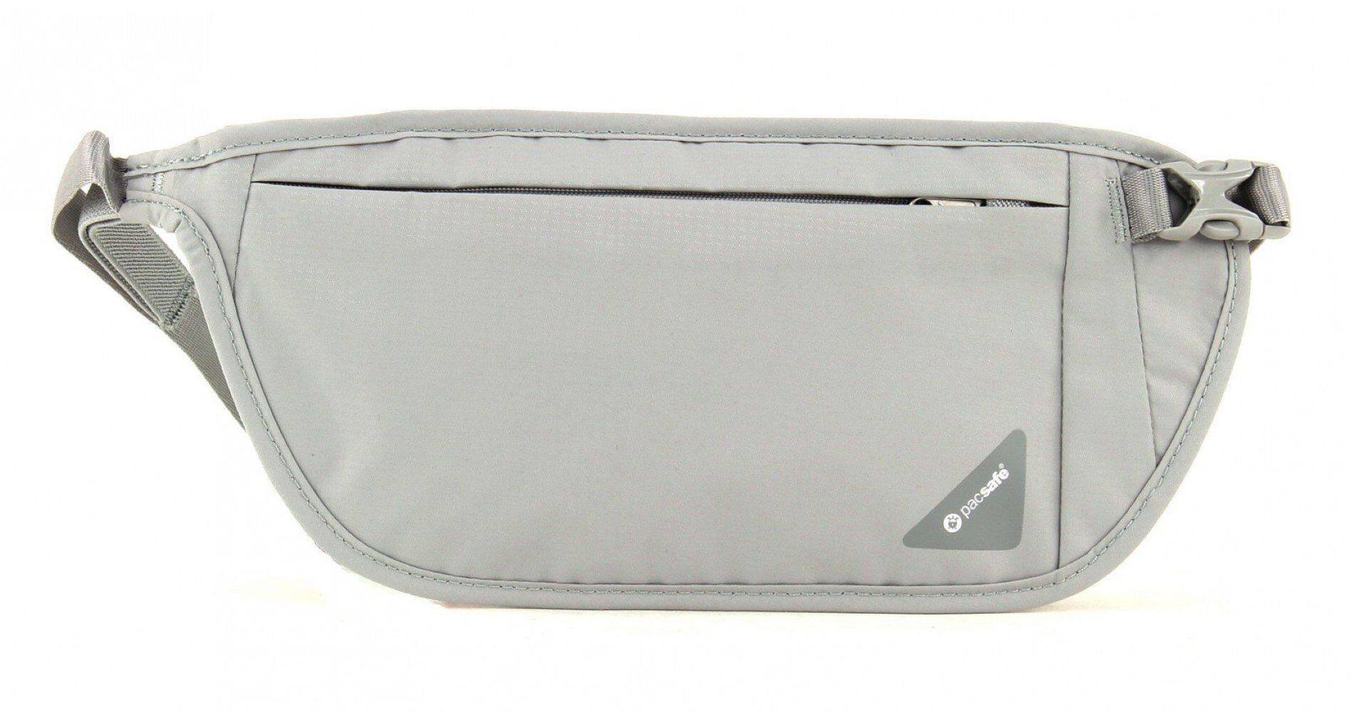 Left. Pacsafe - Pacsafe Coversafe V100 RFID Blocking Waist Wallet Neutral Grey - Neutral Grey.
