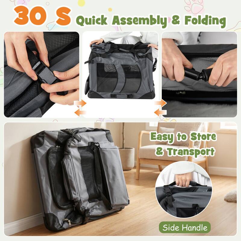 30 S Quick Assembly & Folding  
Easy to Store & Transport  
Side Handle