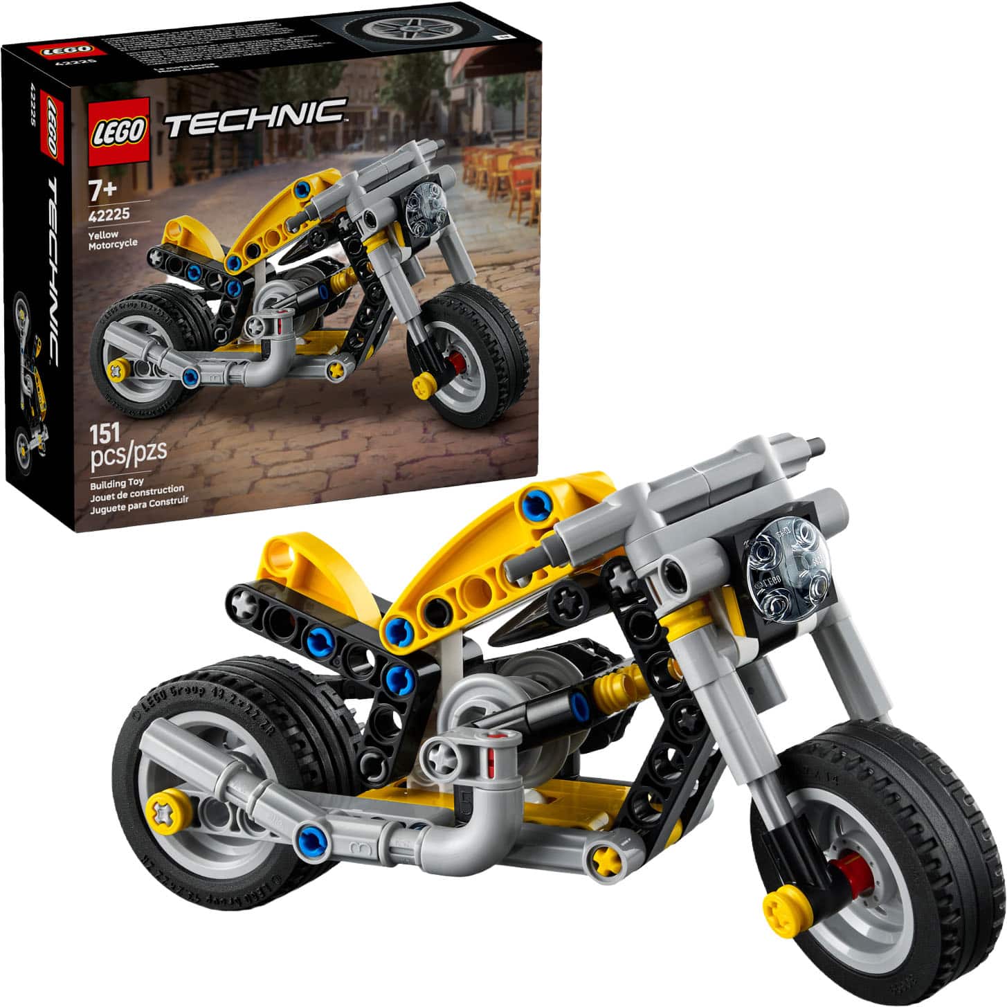 LEGO TECHNIC 7+ 42225 Yellow Motorcycle 151 pcs/pzs Building Toy Juego de construcción para Construir Juguete Sr9ua 13 LEGU 3.2*22 22 JA C 229235 44414 H