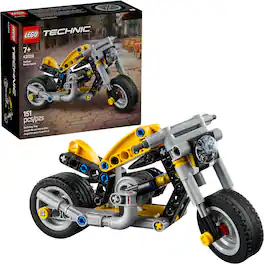 LEGO - Technic Yellow Motorcycle Toy 42225