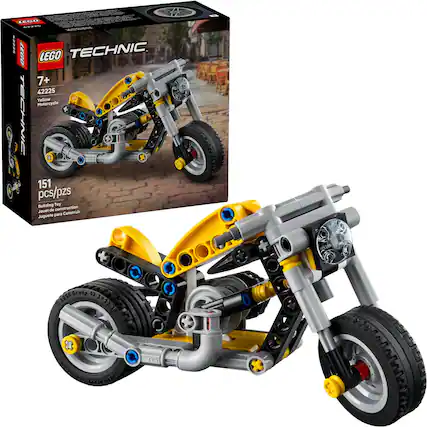 LEGO TECHNIC 7+ 42225 Yellow Motorcycle 151 pcs/pzs Building Toy Juego de construcción para Construir Juguete Sr9ua 13 LEGU 3.2*22 22 JA C 229235 44414 H