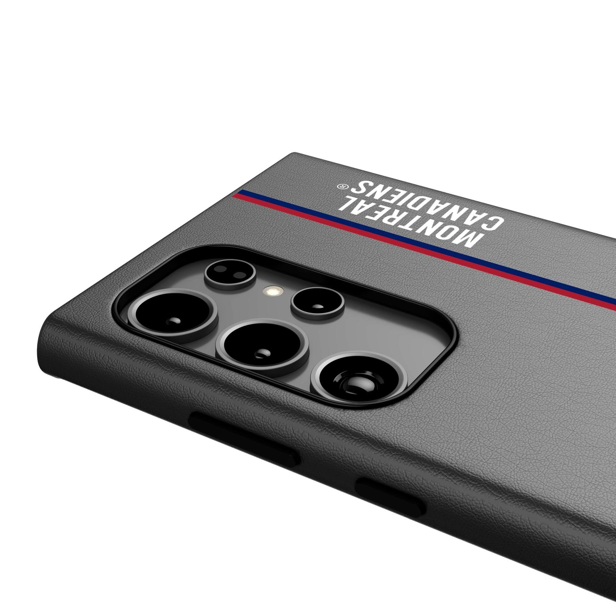 Alt View 3. Keyscaper - Black Montreal Canadiens Galaxy Magnetic Bump Case - S24 Ultra - Black.