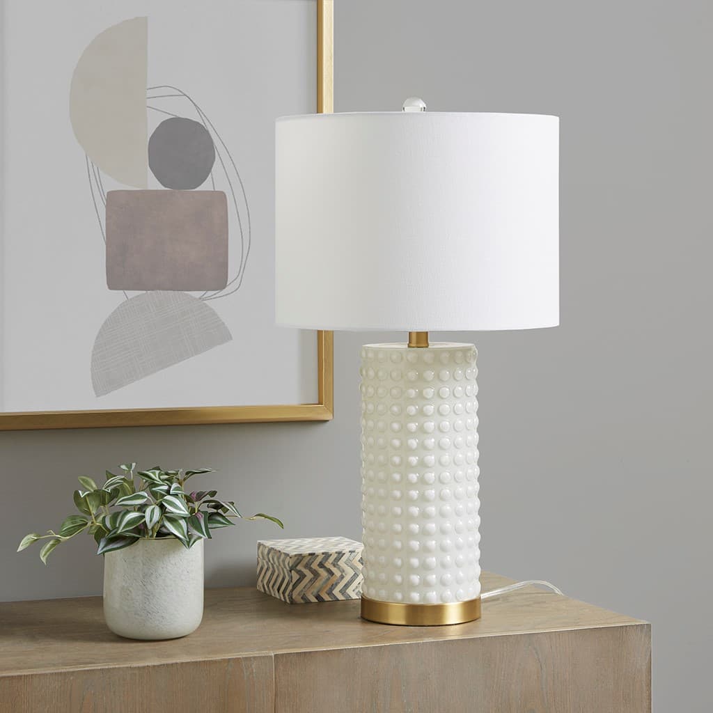 Alt View 1. Luckbyte - Textured Dot Table Lamp.