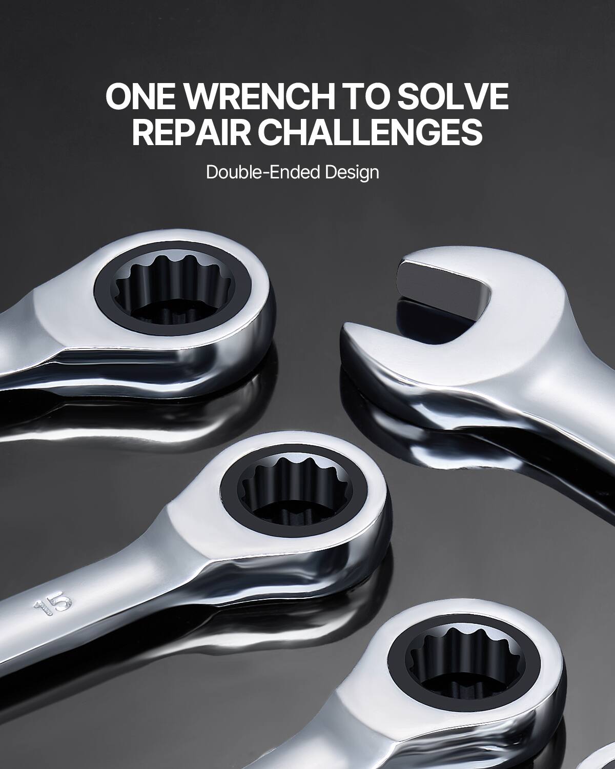 ONE WRENCH TO SOLVE REPAIR CHALLENGES  
Double-Ended Design