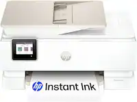 HP - Envy Photo 7975 Wireless AI-Enabled All-in-One Inkjet Printer w/ 3 Months of Instant Ink (+1 Bonus Month of Ink w/ Code) - White - Front_Zoom