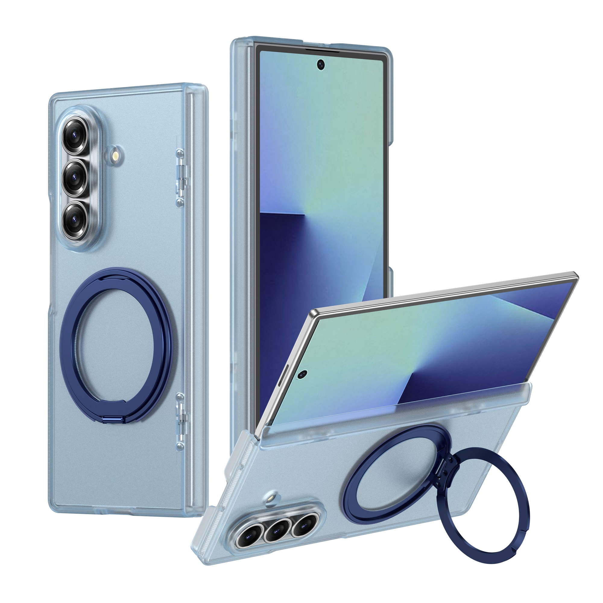 Dteck - Magnetic Case for Samsung Galaxy Z Fold8 Ultra, Slim Matte PC Back Cover with Kickstand, Hinge Protection,No Front Frame - Matteblue price history on PriceWatchPro