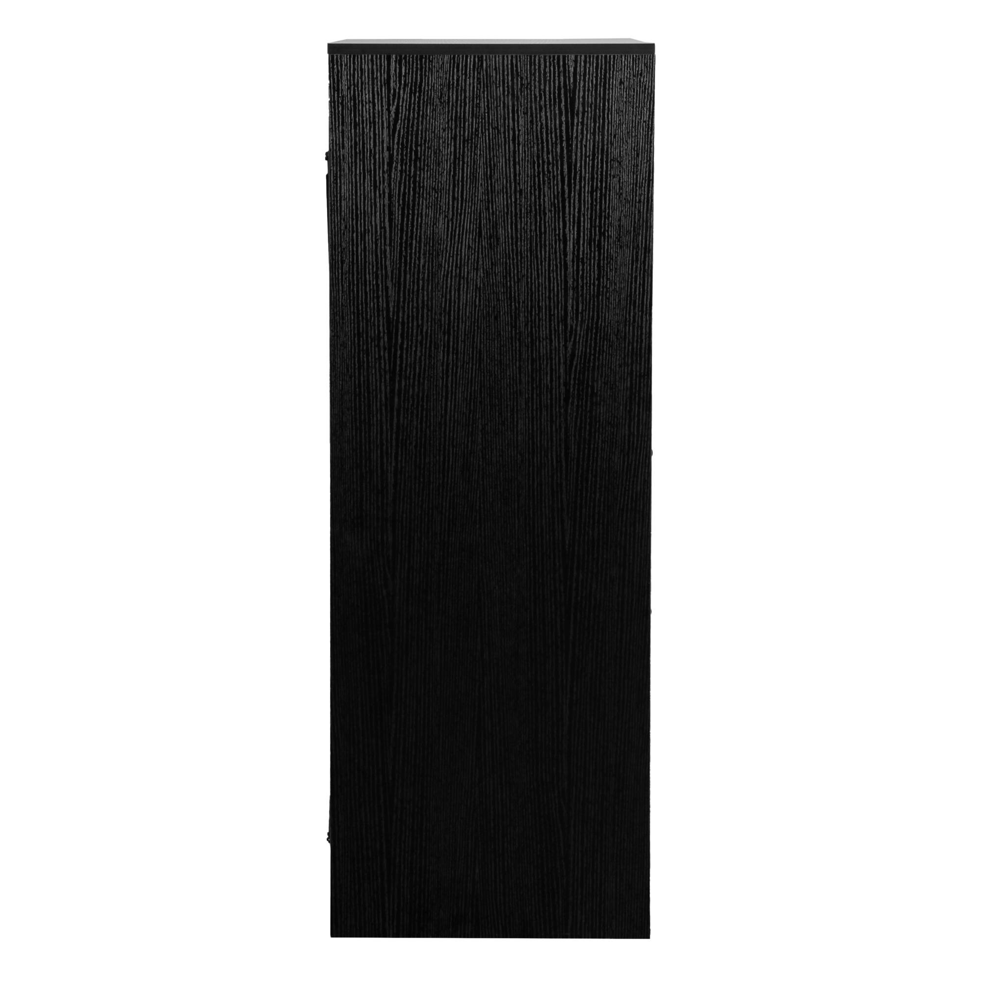 Alt View 4. GOODSILO - Modern 5-Drawer Fabric Dresser with Wooden Top for Bedroom, Living Room, or Office Storage - Black.