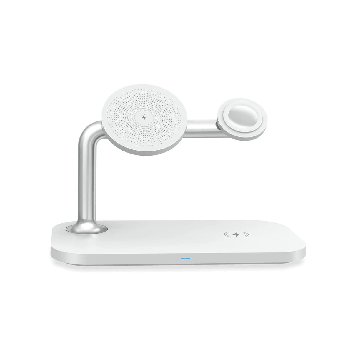 SKRAN - 3-in-1 Phone Stand - Magnetic Wireless Charger Compatible with Apple iPhone 12/13 Wireless Chargers - White