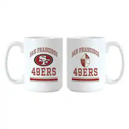 Logo Brands - San Francisco 49ers 15oz. Current & Throwback Mug Set - Multicolor