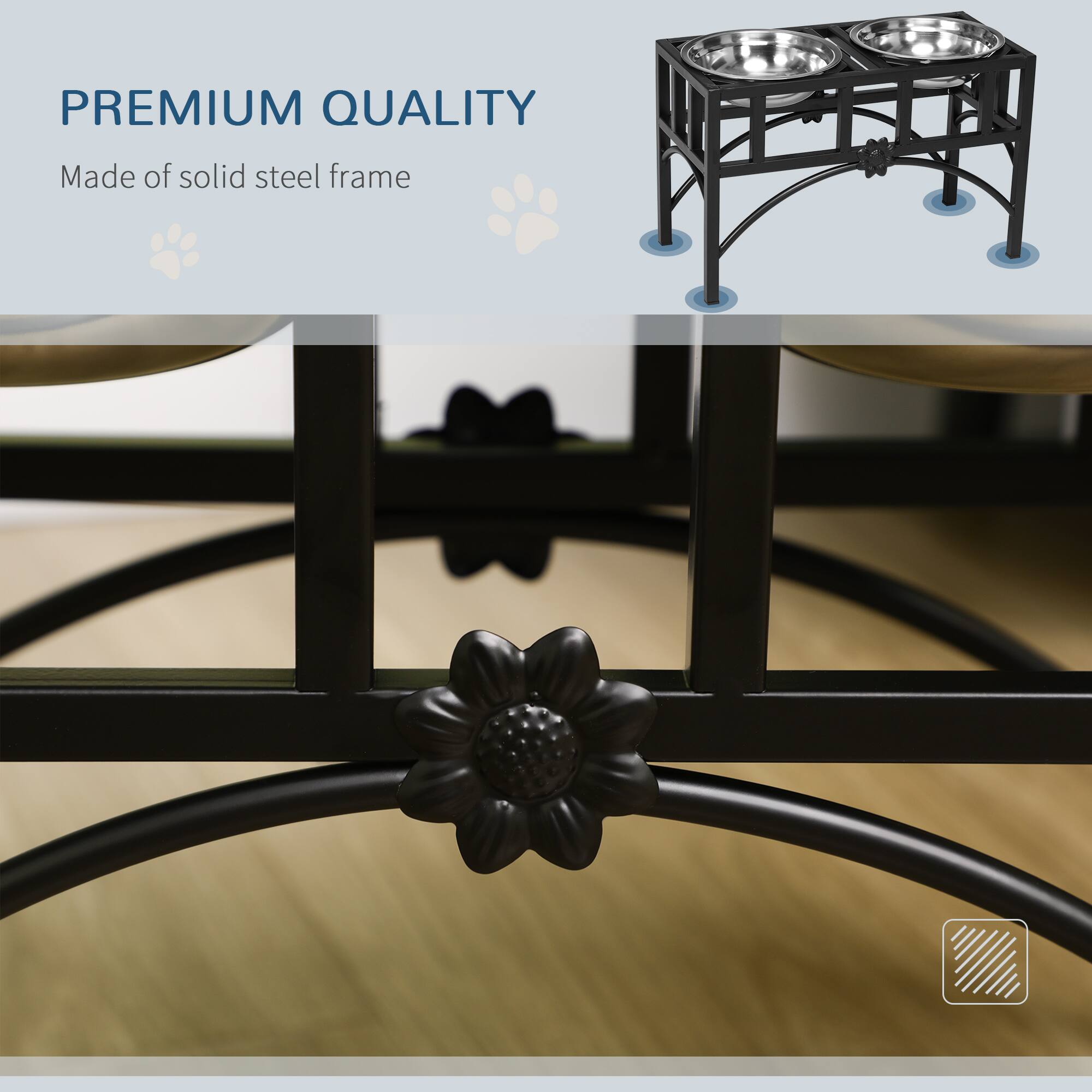 PREMIUM QUALITY  
Made of solid steel frame