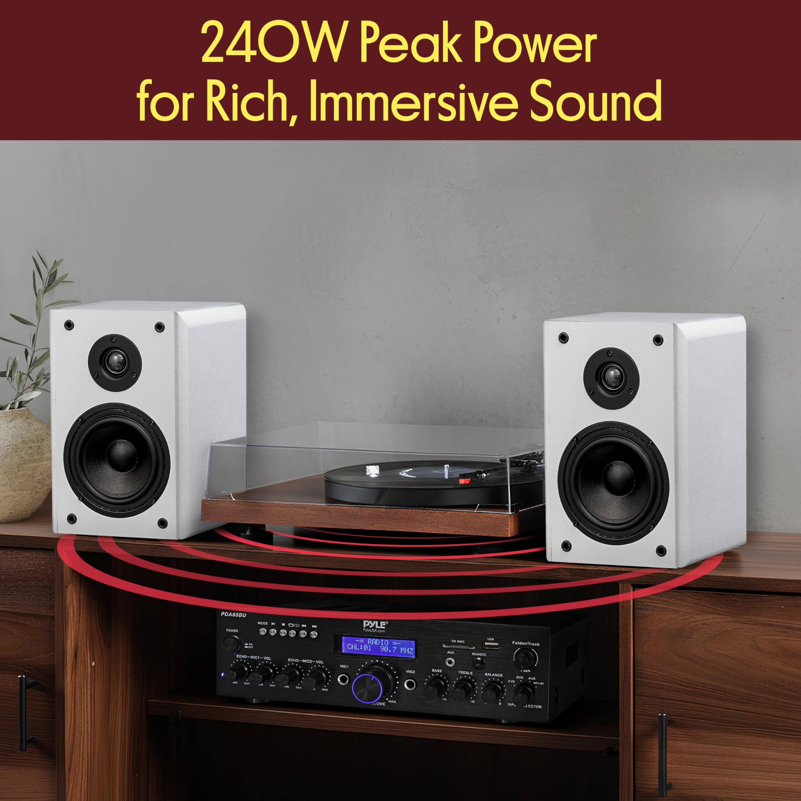 240W Peak Power for Rich, Immersive Sound