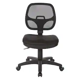 OSP Home Furnishings - Mesh Screen Back Task Chair with Fabric Seat - Black