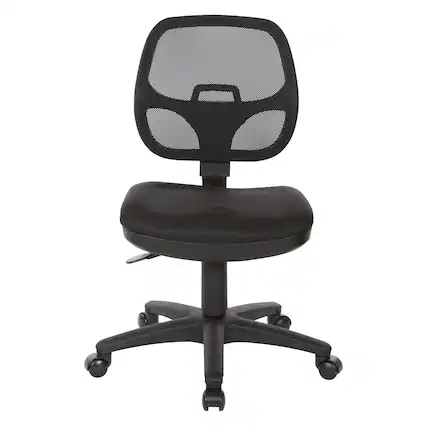 Front. OSP Home Furnishings - Mesh Screen Back Task Chair with Fabric Seat - Black.