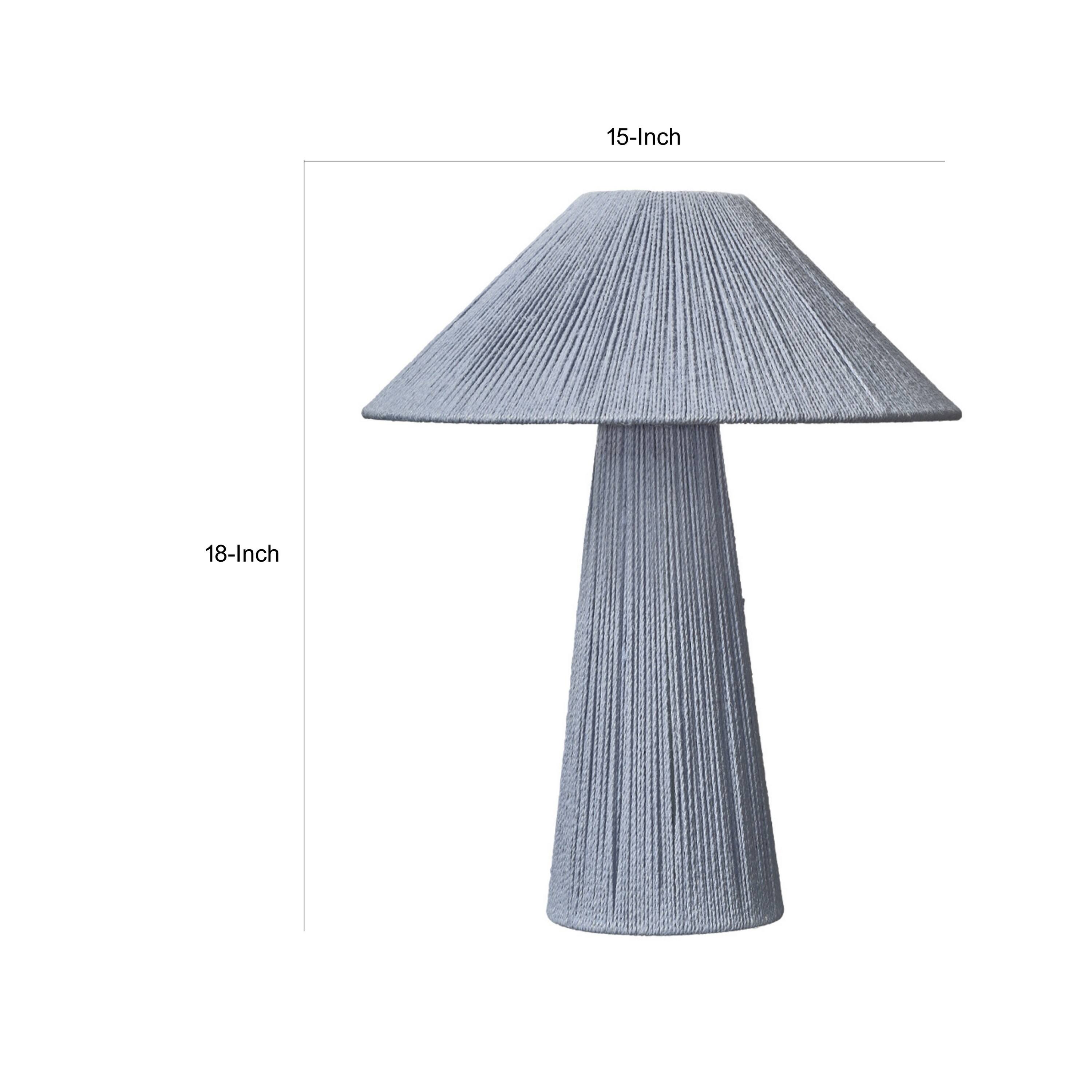 Manhattan Lane Liya 18 Inch Table Lamp, Cone Shade and Tapered Base ...