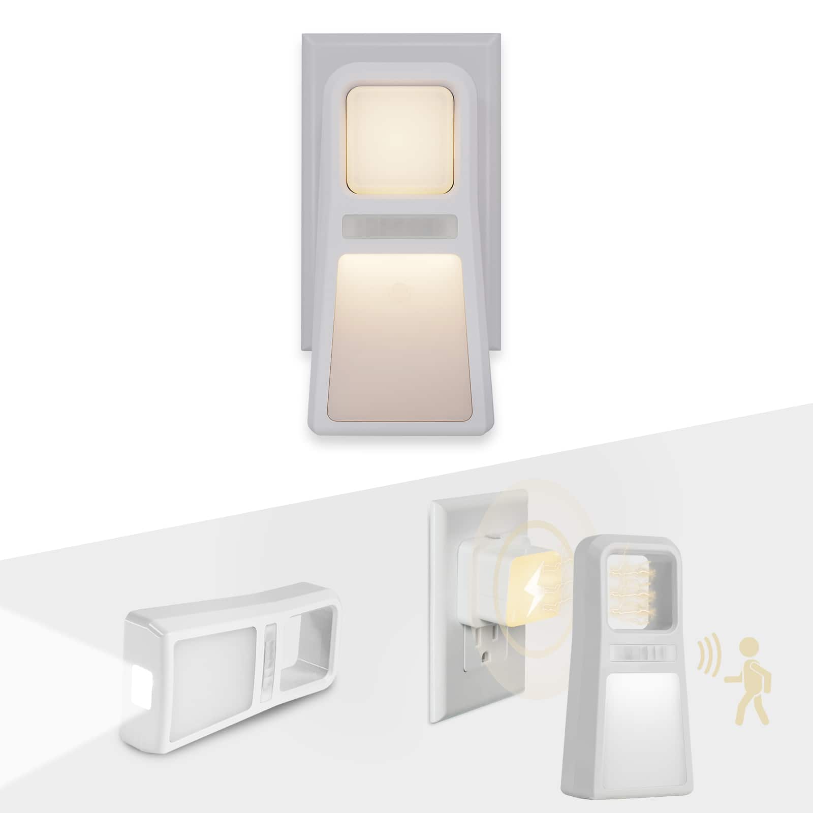 Dawnrise - 5-in-1 Power Failure Night Lights, Multifunctional Emergency Lights with Inductive Rechargeable (2-Pack)