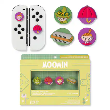 - THUMB GRIP FOR NINTENDO SWITCH CAPUCHON DE JOYSTICK POUR NINTENDO SWITCH MOOMIN
- SILICONE GRIP CAPS PROTECTION DES BOUTONS ADHÉRENTE EN SILICONE
- by Hamee
- Little My Snufkin
- COMPATIBLE WITH ALL NINTENDO SWITCH MODELS COMPATIBLE AVEC TOUS LES MODELES DE NINTENDO SWITCH