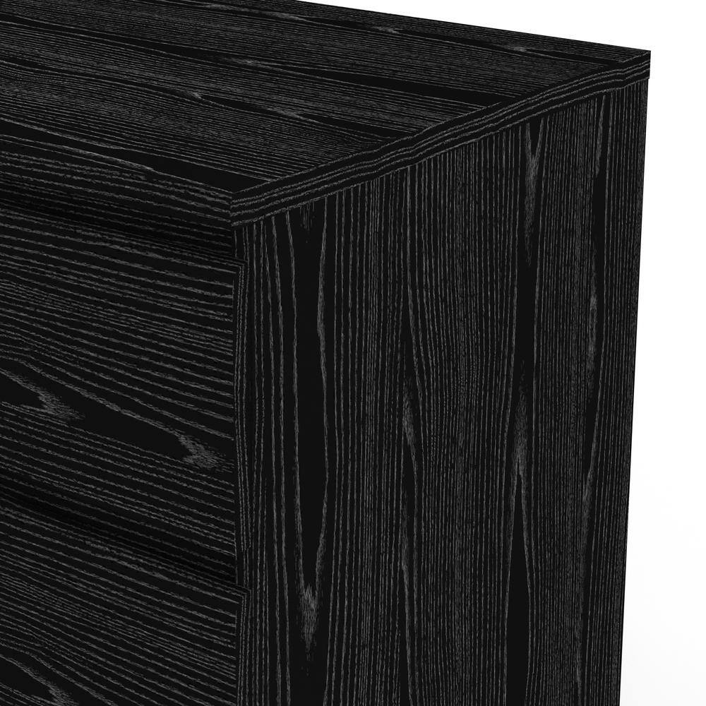 Alt View 4. FurniFact - Black 6 Drawer Dresser - Elegant Bedroom and Closet Wood Dresser Storage - Black Woodgrain.