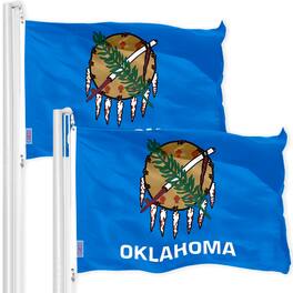 G128 - Oklahoma State Flag 3x5 ft 2-Pack, 150D Polyester - Assorted Colors