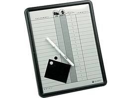 Quartet - Magnetic Porcelain In-Out-Board, 11" x 14" - White/Black Frame