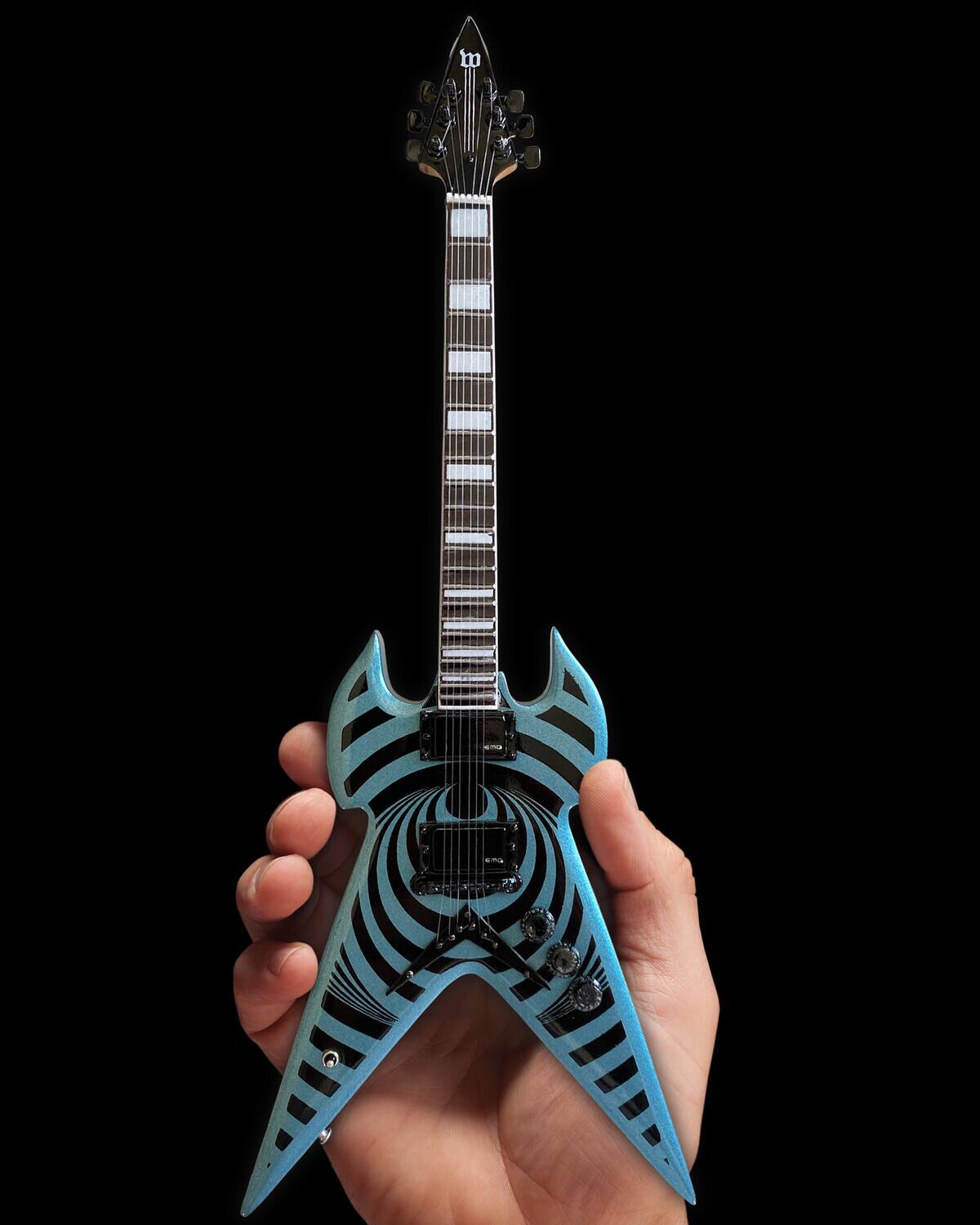 Alt View 1. Axe Heaven - Axe Heaven -Zakk Wylde - Zakk Wylde Pelham Blue Wylde Audio Warhammer Vertigo Mini Guitar Replica - Collectibles - Multicolor.