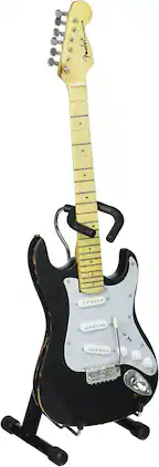 Eric Clapton - Axe Heaven Eric Clapton Fender Stratocaster Blackie Vintage Distressed Mini Guitar - Collectibles - Multicolor