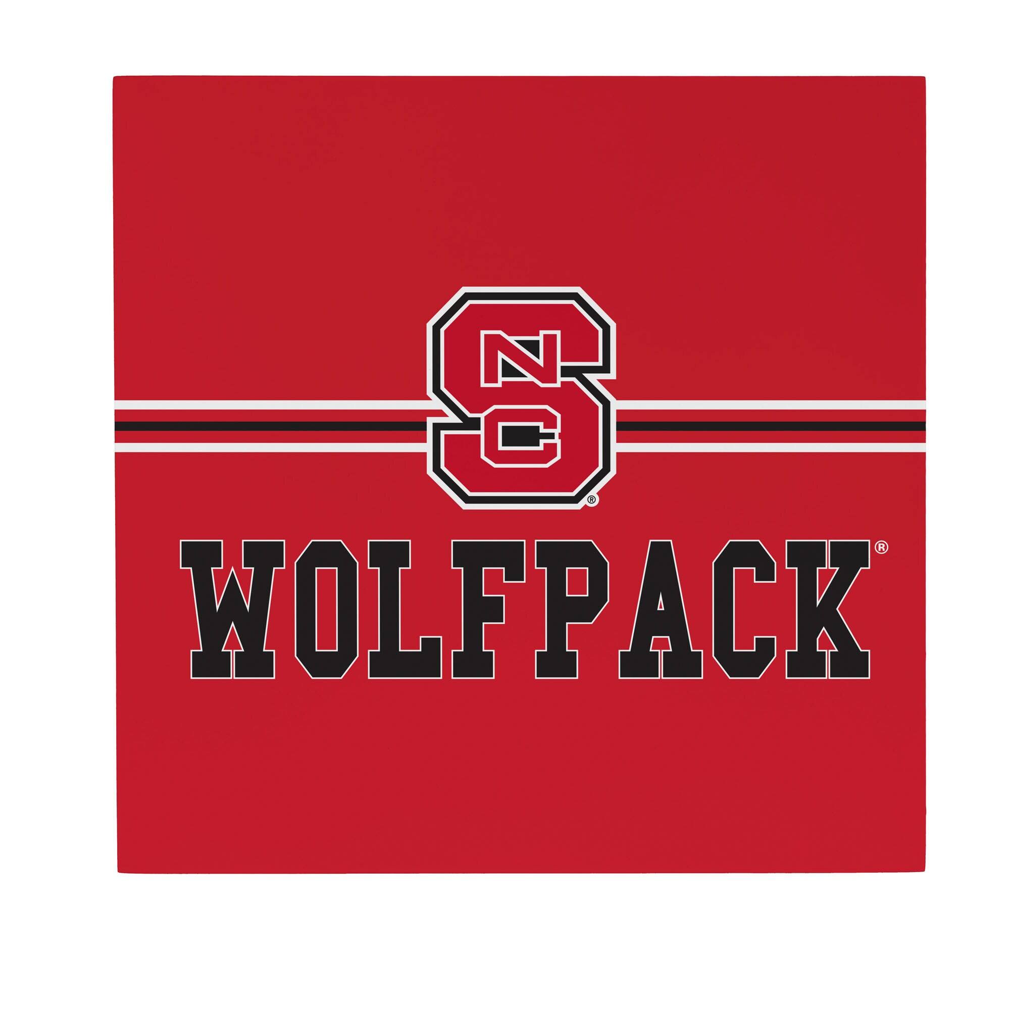 NC State Wolfpack 12" x 12" Wood Wall Sign