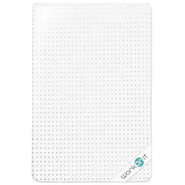 WorkOnIt - Office Chair Mat for Low Pile Carpets, Computer Desk Floor Mat - Clear