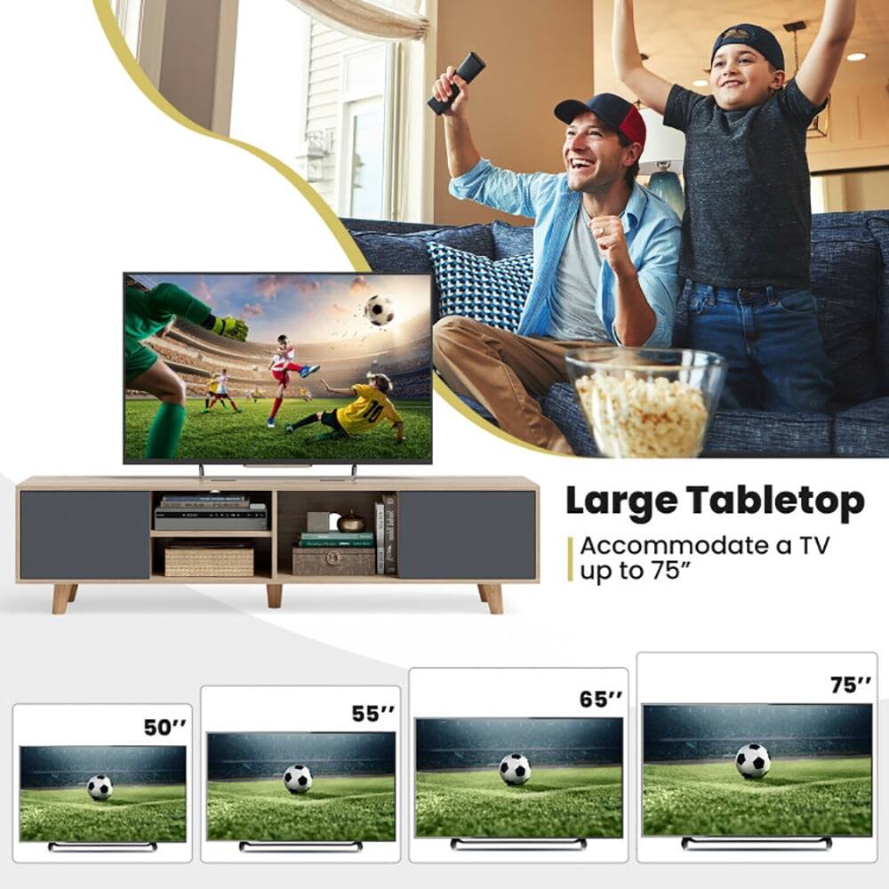 10 Large Tabletop Accommodate a TV up to 75" (50", 55", 65", 75")