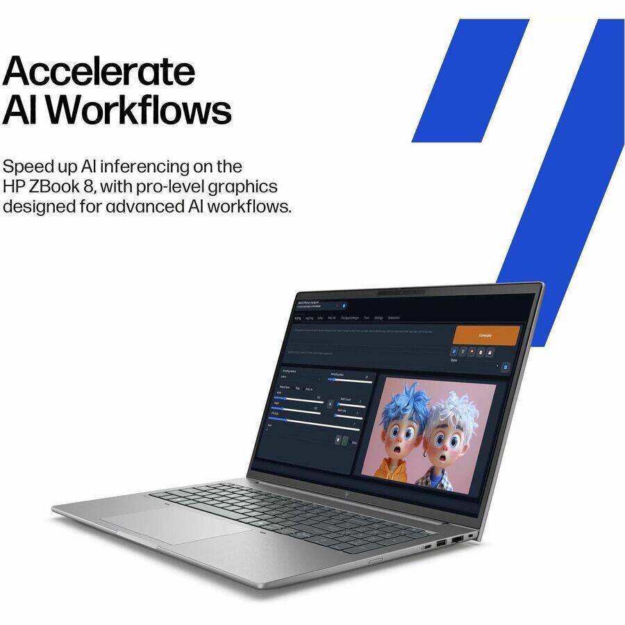 Accelerate AI Workflows

Speed up AI inferencing on the HP ZBook 8, with pro-level graphics designed for advanced AI workflows.
